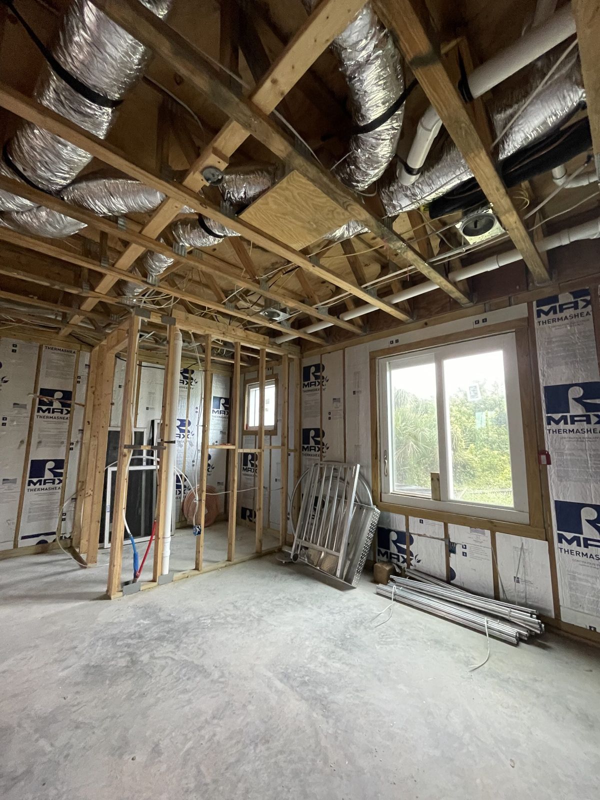 New construction framing in progress