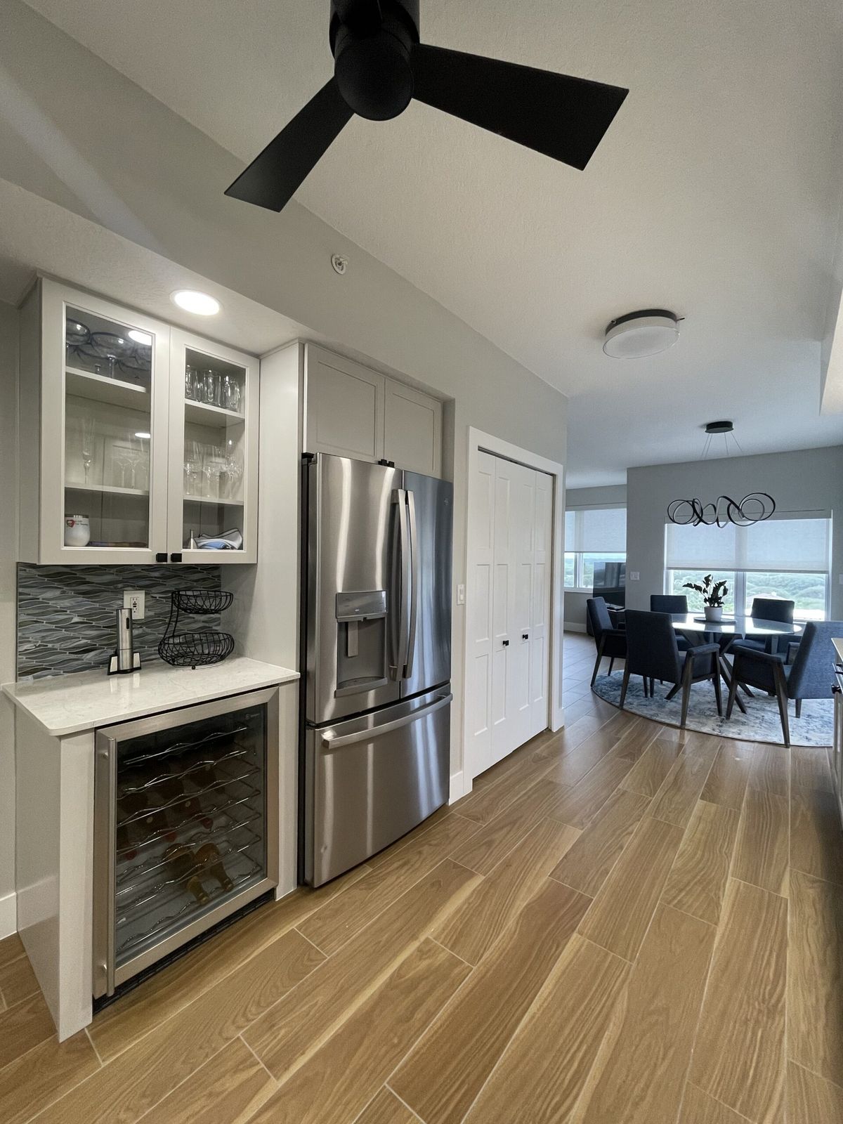 Open concept kitchen and dining renovation