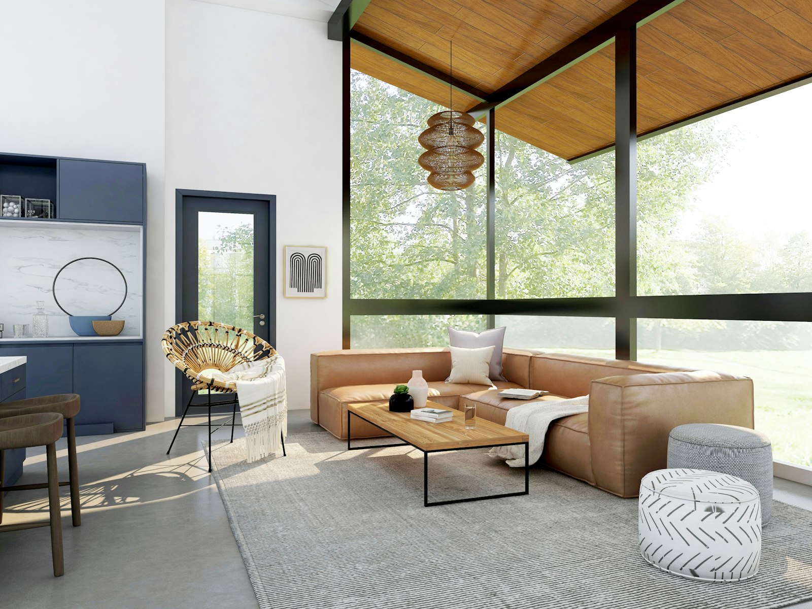 Open concept living and kitchen renovation